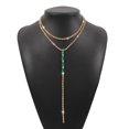 thumbnail image 1 of RV Collar en forma de Y a juego de moda europea y americana simple BRILLAR  Rojo Verde, 1 of 5