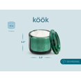 thumbnail image 2 of Salero KooK Verde Esmeralda Vidrio Prensado Relieve 296 ml, 2 of 6