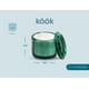 thumbnail image 2 of Salero KooK Verde Esmeralda Vidrio Prensado Relieve 296 ml, 2 of 6