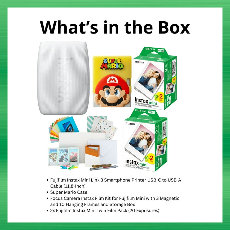Fujifilm Instax Mini Link 3 Smartphone Printer with Super Mario