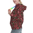 thumbnail image 2 of Goofa Rose Flowers for Women's Hooded Sweatshirt with Eye-catching Drawstrings- Lightweight Pullover Hoodie with Kangaroo Pocket, Perfect for Everyday Wear-Medium, 2 of 7