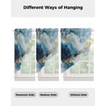 thumbnail image 4 of Blue Oil Painting Swag Valances for Windows, Modern Marble Art Abstract Rod Pocket Sheer Valances for Large Windows, Swag Toppers Light Filtering for Kitchen Living Room 2 Panels 36''x45'', 4 of 6