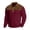 Red, variant on Quarter Zip Pullover Men 2026 Fall Winter Long Sleeve Color Block Patchwork Corduroy Lapel Collar Pullover Sweatshirt