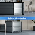thumbnail image 6 of KNDKO 24 Inch Under Counter Refrigerator, 145 Cans Beverage Refrigerator, Stainless Steel Double Drawer Mini Fridge for Undercounter Built-in or Freestanding,Wine Cooler for Home & Patio, 6 of 13