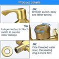 thumbnail image 2 of Double Tap 1/2 "garden Faucet Brass Outdoor Faucet Garden Anti-frost Double Outlet Faucet Washing, 2 of 4