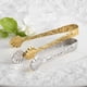 thumbnail image 3 of 2Pack Vintage Rose Handle Sugar Tongs, Stainless Steel Ice Cube Clips, Gold & Silver Food Tongs for Tea, Coffee, Desserts, Appetizers, 3 of 5