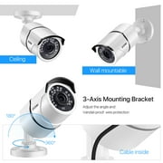 ZOSI 2MP HD 1080P 4 in 1 TVI/CVI/AHD/CVBS Security Camera Day Night Weatherproof Camera 100ft IR Distance Aluminum Metal Housing