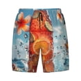 thumbnail image 4 of Lsque Mens Swim Trunks Refreshing Citrus Splash Pattern - Bathing Suit Compression Liner - Beach Swim Shorts Swimwear - (S-3XL) - Stretch Quick Dry -Medium, 4 of 9