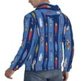 thumbnail image 6 of Rateoe Cute Fish Pattern Mens Hoodie, Pullover Hooded Sweatshirt, Kangaroo Pocket Hoodie Ideal for Daily Wear, Travel and Home-Large, 6 of 7
