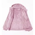 thumbnail image 5 of LTTVQM Womens Fleece Jacket Hooded Full Zip Warm Winter Coat Drawstring Relax Fit Classic Hood Casual Trendy Outerwear Tops, 5 of 9