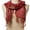 Red, variant on Oussum Acrylic Jacquard Floral Paisley Fringe Trim Women Scarf