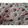 thumbnail image 4 of oneOone Silk Tabby Fabric Leaves & Floral Block Decor Fabric Printed BTY 42 Inch Wide, 4 of 4