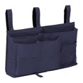 thumbnail image 1 of funciones de noche Caddy 8 bolsillo colgante bolsa cama sofá organizador bolsillos titular Oxford tela para dormitorio misceláneas Azul oscuro, 1 of 8