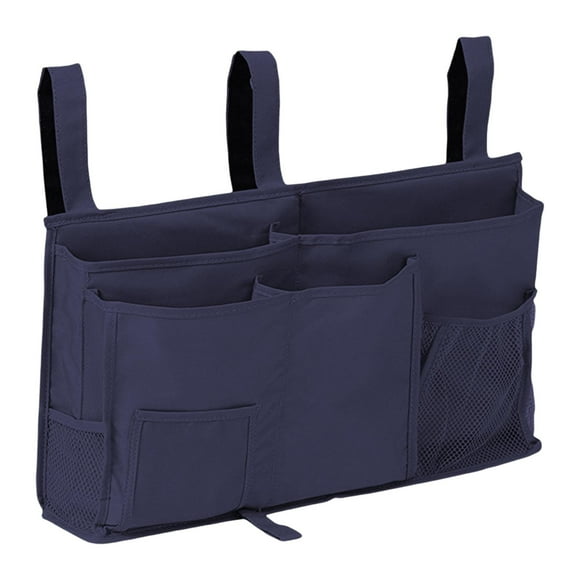 con 8 bolsillos, bolsa colgante, revistero, dispositivo de cama, organizador de sofá, te Oxford para , dormitorio, teléfono, Azul Sunnimix Carrito de noche