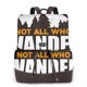 thumbnail image 1 of Balery Not All Who Wander Are Lost4 Mochila de Cuero para Mujeres, Gran Capacidad, Bolsa de Viaje Multifuncional, Mochila de Cuero y Bolsa de Hombro para Mujeres, 1 of 4