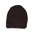 thumbnail image 2 of Womens Fashion Button Beanie - Brown, 2 of 2