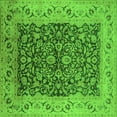 thumbnail image 1 of Ahgly Company Indoor Square Oriental Green Industrial Area Rugs, 6' Square, 1 of 4