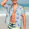 thumbnail image 5 of Lsque Colorful Butterfly pattern Hawaiian Shirt for Men, Unisex Summer Beach Casual Short Sleeve Button Down Shirts-XX-Large, 5 of 9