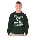 thumbnail image 3 of Warning To Avoid Injury Funny Cartoon Men's Crewneck Sweatshirt Brisco Brands S, 3 of 6