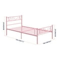 Yoneston Twin Size Metal Platform Bed Frame for Girls Kids Single Bed