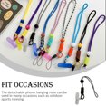 thumbnail image 3 of Ruiboury Mobile Phone Lanyard Adjustable Reusable Neck Hanging Rope with Hook Microfiber Safety Straps Accessory Picnic Running Type 1, 3 of 8
