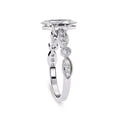 thumbnail image 3 of Solitaire Engagement Ring for Women Center 10x5mm Marquise and Round Cut Lab Created Moissanite Beaded Promise Rings In 14K White Gold Over Sterling Silver Jewelry Gift for Her, Size 5.5, 3 of 6