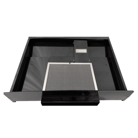 Furrion LLC Capot de Ventilation de Poêle CXW-30-CZ02 Greystone; Largeur 22 Pouces; 12 Volts DC; Super Mince Ventilé; Noir avec Façade en Acier Inoxydable; Lame en Plastique; Interrupteur Mécanique; 2 Vitesses