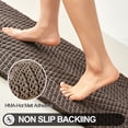 thumbnail image 4 of BULULOM Boho Bathroom Rug - Herringbone Texture Absorbent Small Waffle Bath Mat, Ultra Soft Anti Non Slip Super Absorbent Quick Dry, achine Washable,16"*24" Taupe, 4 of 10