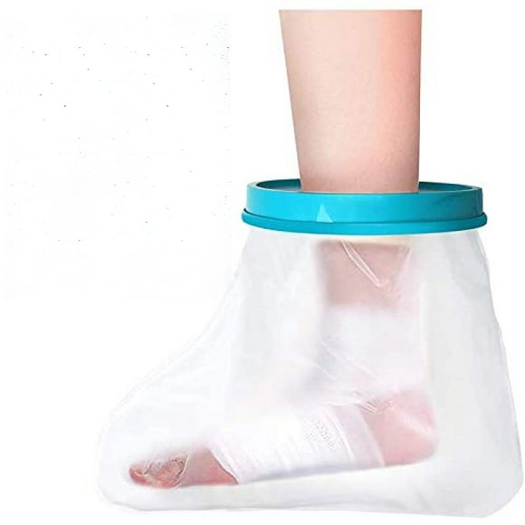 Waterproof Ankle Cast Cover for Shower, Adult Foot Protector Keep Ankle Leg Cast Bandage Dry, Reusable Cast Bag Leg for Broken Toe, Wound, Burns, Injuries