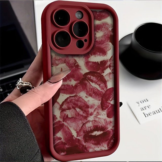 Étui de Téléphone à Imprimé Lèvres Rouges pour iPhone 15/15Plus/15Pro/15ProMax, iPhone 14/14Plus/14Pro/14ProMax, iPhone 13/13Pro/13ProMax, iPhone 12/12Pro/12ProMax, iPhone 11/11/11Pro Max/iphone 7/8/iphone X/TP - Durab