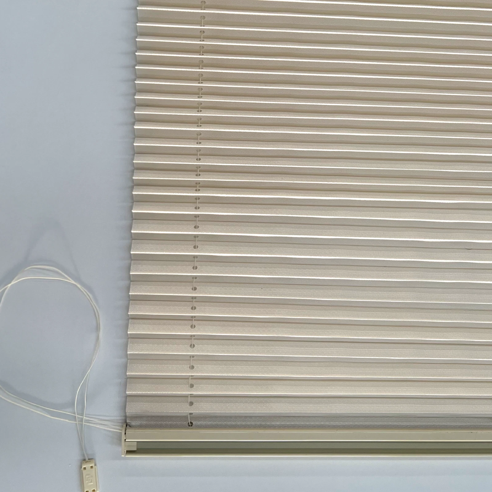 Naza Home Ivory Pleated Blinds Drapes High Shading Accordion Style Window Treatments in Caravan