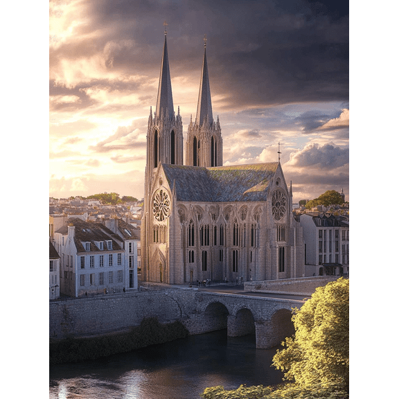Gothic Cathedral Canvas Art Print/Wall Decor,Suitable for Living Room,Bedroom,Office,Study,Hallway Decoration