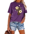 thumbnail image 2 of Anbech Sunflower T-Shirt for Women Graphic Butterfly Printed Short Sleeve Tee Tops with Crew Neck, 2 of 4