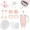 pink, variant on 9pcs Silicone Spill Proof Stopper Set for Stanley Cup 6pcs Silicone Spill Proof Stopper,2pcs Straw Cover Cap,1pcs Silicone Boot