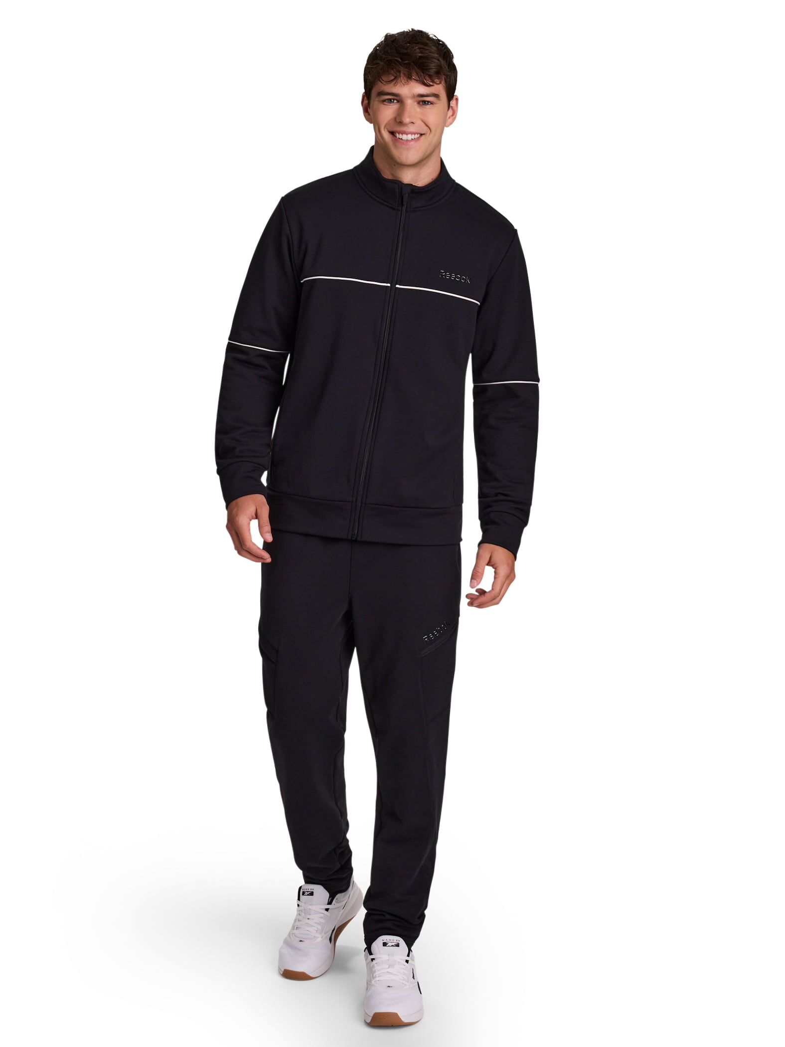 Reebok Men's and Big Men's Terry Full Zip Jacket, Sizes XS-5XL