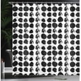 thumbnail image 3 of Ambesonne Modern Shower Curtain, Abstract Grunge Stroke Round, 69"Wx84"L, White and Charcoal Grey, 3 of 4