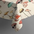 thumbnail image 5 of Red Mushroom Line Light Pattern Square Tablecloth,Waterproof Square Table Cover,Wipeable Spillproof Washable Table Cover for Home Kitchen Party Decor 42"X42"(107x107cm), 5 of 6