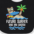 thumbnail image 4 of Inktastic Surfing Future Surfer Like Daddy Boys or Girls Baby Bib, 4 of 4