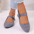 thumbnail image 6 of Ballet Flats for Women Womens Flats Casual Shoes Women Women's Shoes Versatile One Strap Ballet Flat Slip On Loafers for Women Comfortable Two Way Wear Everyday Casual Shoes Light Gray 9.5, 6 of 6