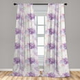 thumbnail image 5 of Ambesonne Violet Curtains, Vector Graffiti Brick, Pair of 28"x95", Violet and Lavender, 5 of 5