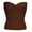 Brown, variant on Elegant Strapless Solid Color Knit Top for Women Stretchable Tube Bandeau Bra Crop Tops for Casual or Party Wear Womens Plus Size Tops Orange XXL
