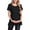 Black, variant on Short Sleeve Maternity Clothes for Women Tie Front Maternity Tops Pregnancy Shirts