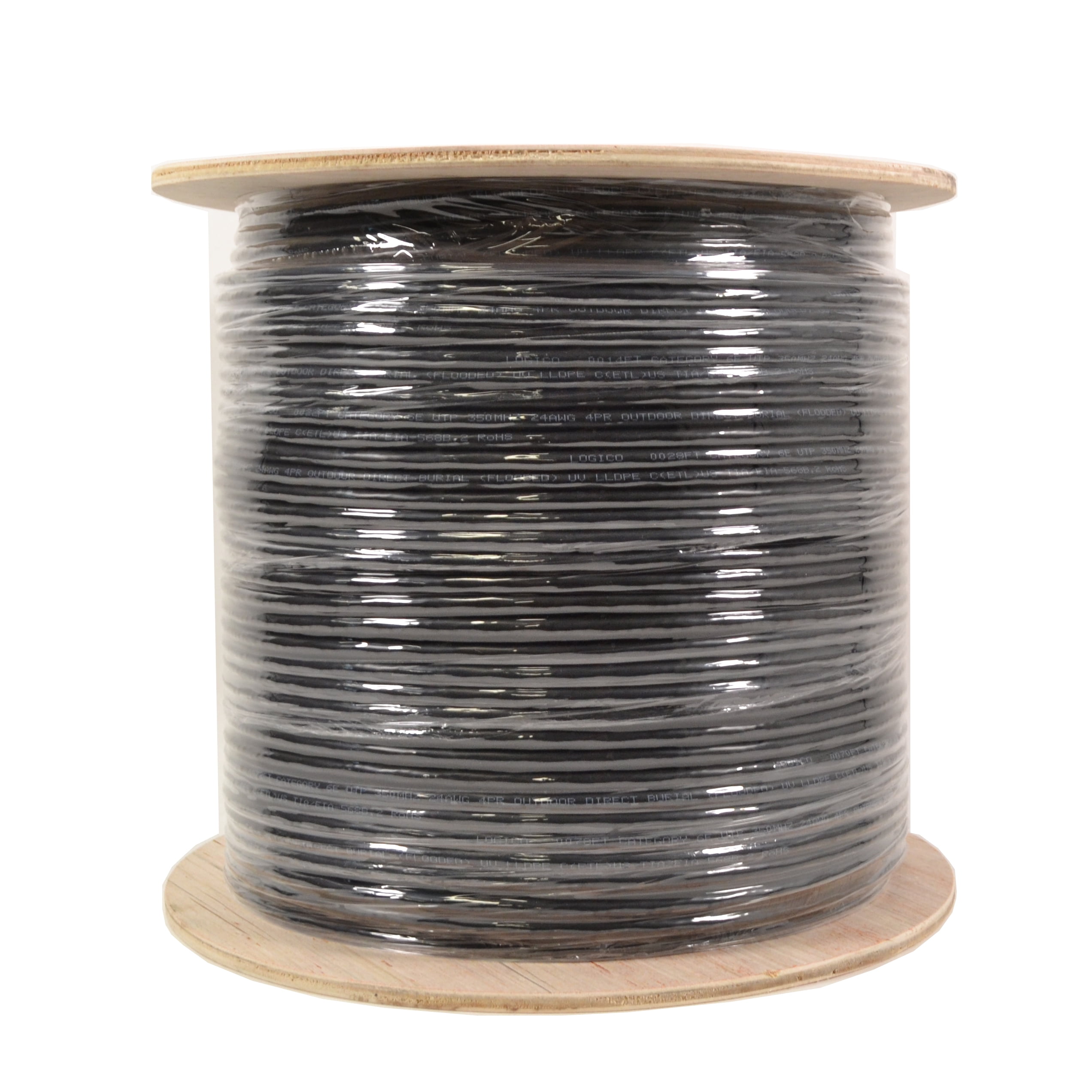 Cat6 1000FT UTP Ethernet Cable Outdoor Direct Burial Gel 23AWG Bare Copper