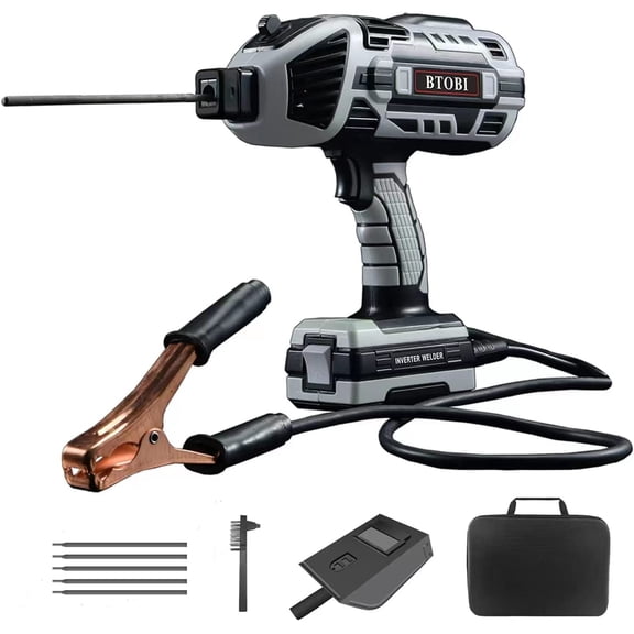 BTOBI Portable Welding Machine,ARC Welder Machine Gun,IGBT Standing Handheld Welding Machine, 6 variable current adjustment,suitable for 3/32"-1/8" Stick Welder,BTOBI 110V Welder Machine Kit