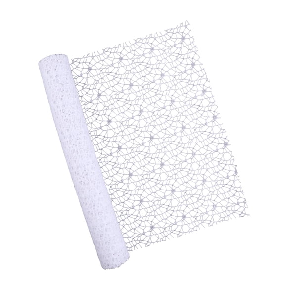 S SERENABLE Jacquard Net Mesh Creative Floral Wrapper for Florist Supplies Wedding Gifts White