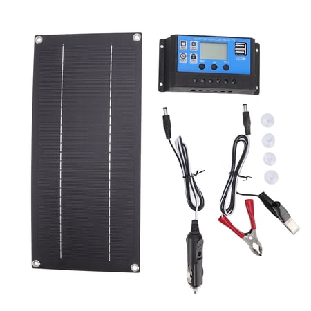 Thalyn Solar Panel System Solar Panel Kit, Battery Charger Controller 600W 18V for Outdoor Farming
