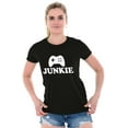 thumbnail image 4 of Video Game Junkie Gamer Nerdy Gaming Womens Fitted Plus Size Graphic Tee Brisco Brands 2X, 4 of 5