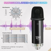Podcast Equipment Bundle, Recording Studio Package Perfect for Recording, Broadcasting, Live Streaming, V10XPRO Voice Changer with Pro BM-800 Microphone