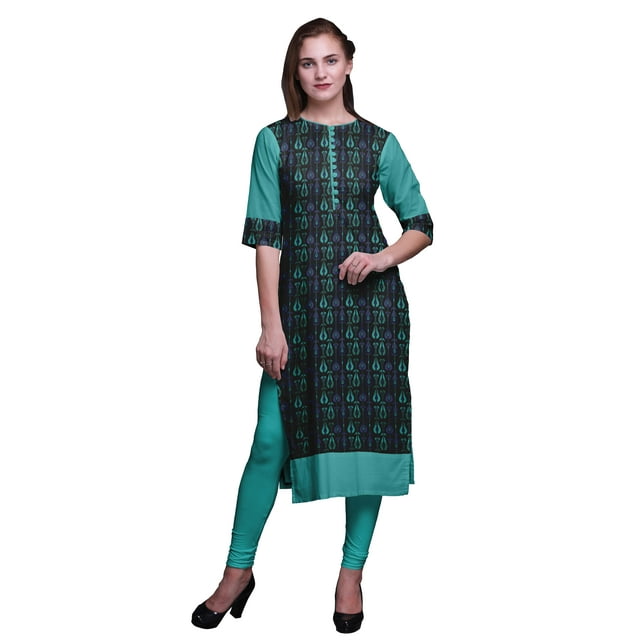 Bimba Kurta Droite pour Femmes, Haut Indien Imprimé, EthnicKurti
