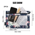 thumbnail image 3 of Ckdifva Unicorns and Trees Pencil Pouch 3 Ring Zipper Pencil Case Binder Pockets Clear Top Cosmetic Bag 2 Pack, 3 of 6